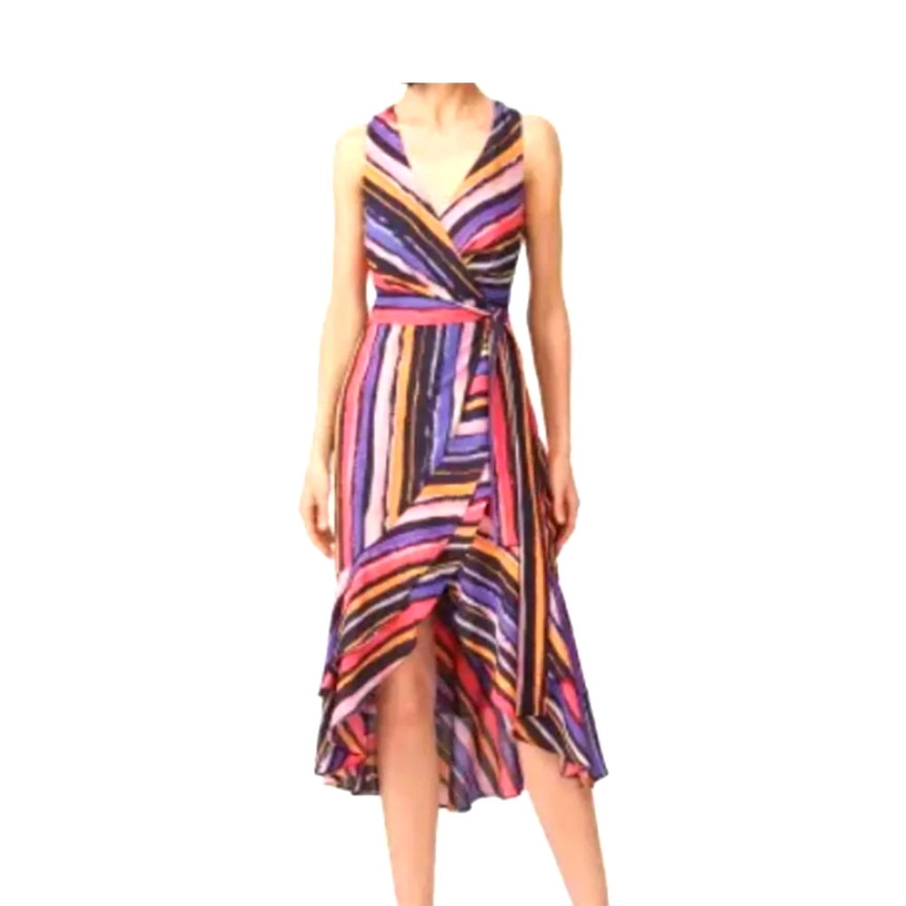 Great Jones Striped Wrap Dress Size Medium .NWT